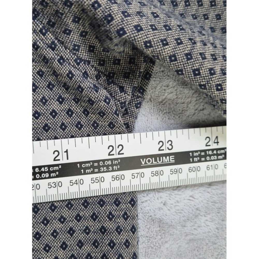 Denver Hayes Men's Patterned Polo Shirt L Grey Navy Classic Fit Golf Dad Casual - Picture 8 of 9